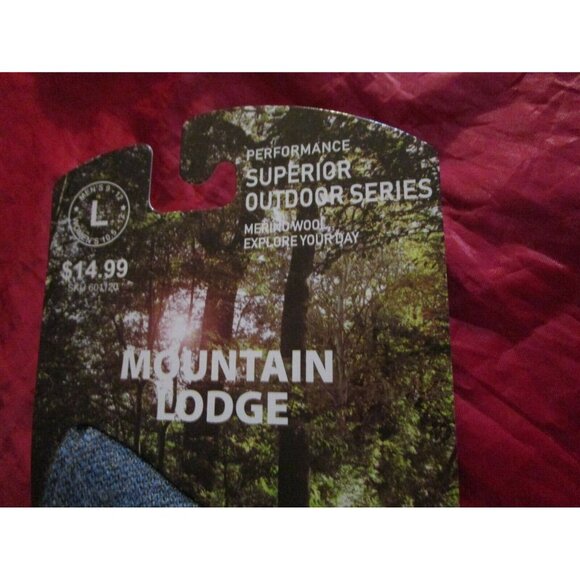 Mountain Lodge Merino Wool Performance Crew Socks Mens 9-12.5 Womens 10-13 - Picture 3 of 4
